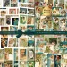A collection of 100 Victorian Christmas cards beautifully arranged with a decorative bow
