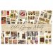 A collage of various vintage advertisements with a central banner reading "Old & Grungy Adverts" in cursive font. The adverts feature retro designs, including products, fashion, and bicycles, set against a cream background.